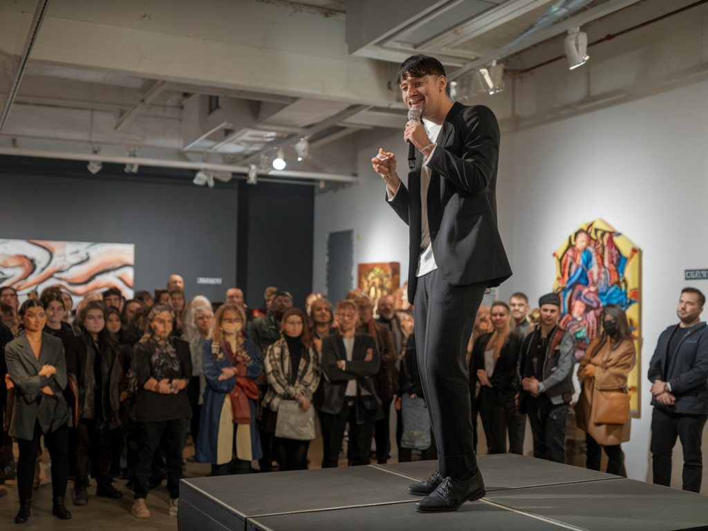 Wie konzipierst du eine live-künstlererzählung für openings, die publikumsbindung und presse erzeugt