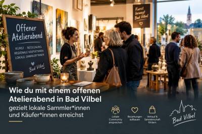 Wie du mit einem offenen atelierabend in badvilbel gezielt lokale sammler*innen und käufer*innen erreichst