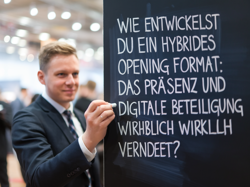 Wie entwickelst du ein hybrides opening-format, das präsenz und digitale beteiligung wirklich verbindet
